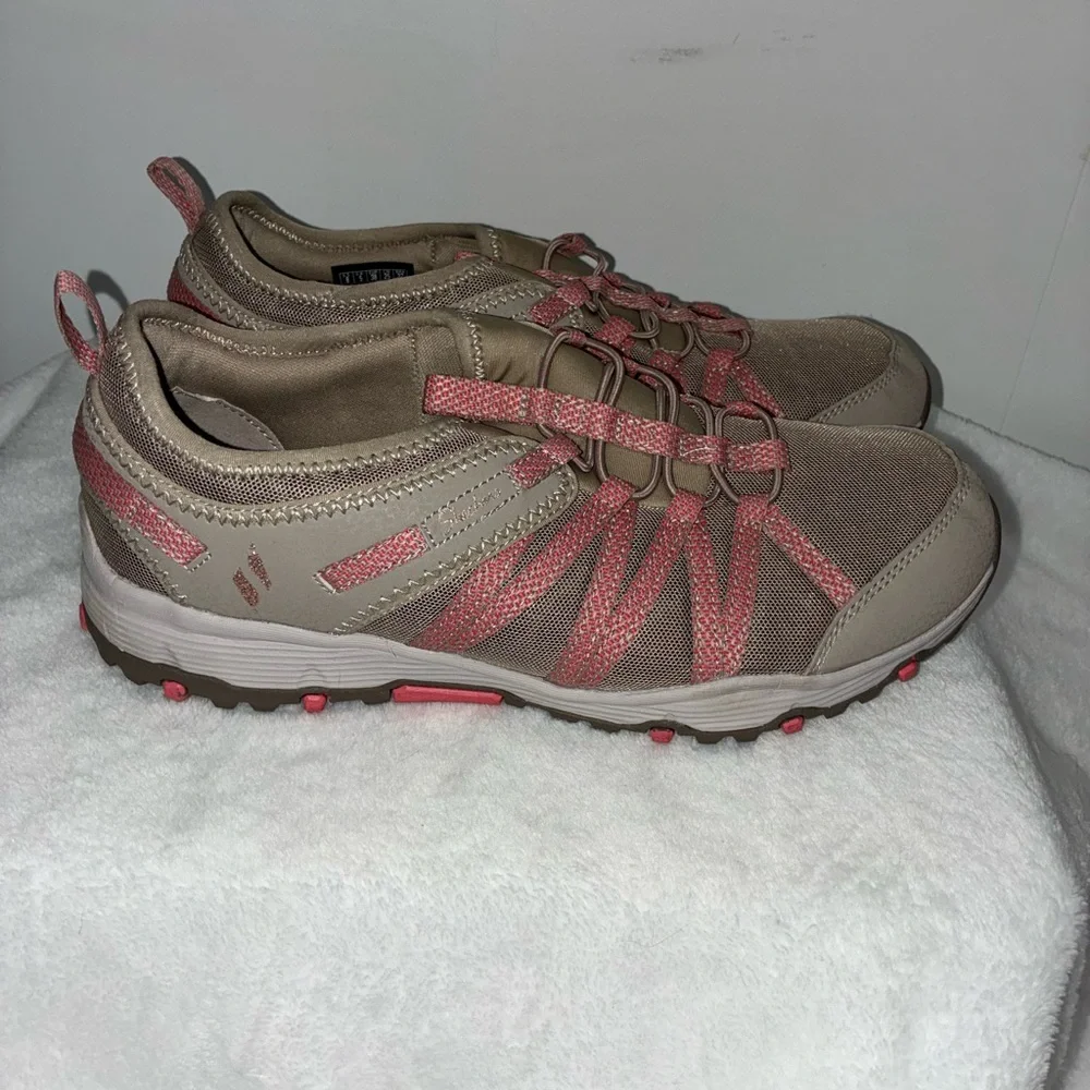 Skechers Pink and Tan Slip on shoes size 8 - Picture 4 of 11